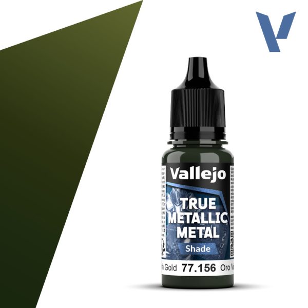 Vallejo True Metallic Metal: Greenish Gold | Shade