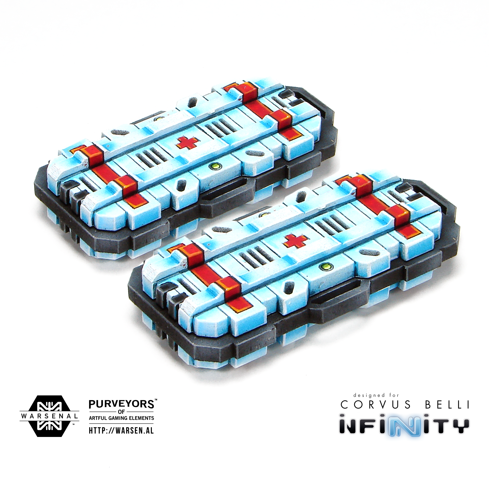 Medical Cache Medical Cache (2 Pack) Infinity the Game Scatter Terrain MDF – Warsenal
