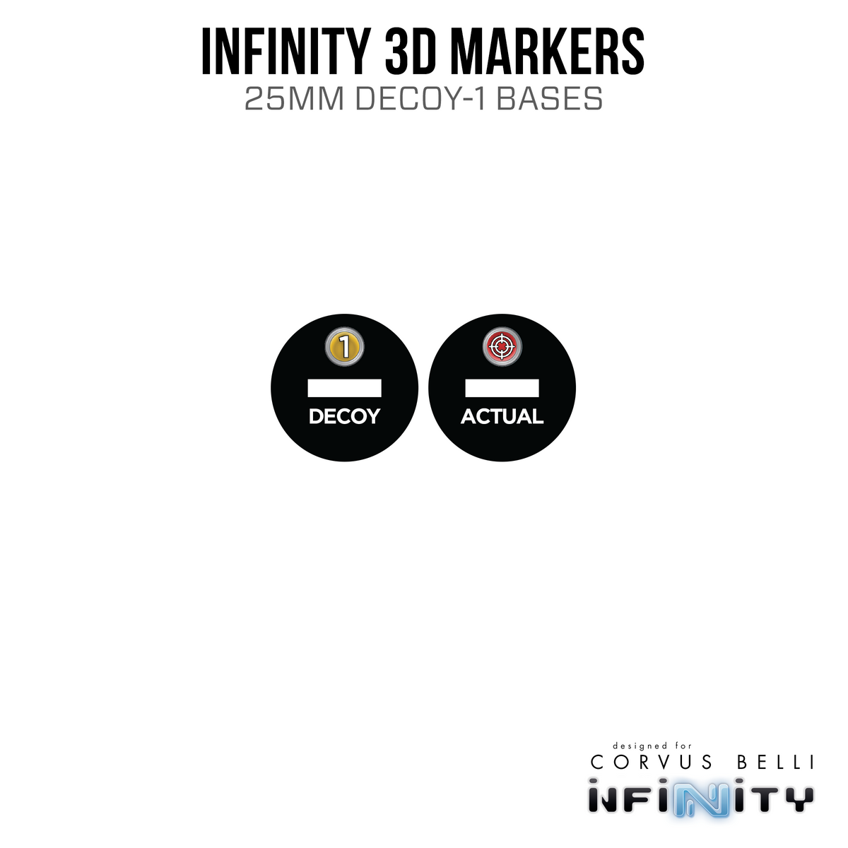 Marcadores 3D Infinity: Vassily Plushenko (2x 25 mm Camo -3, señuelo -1)