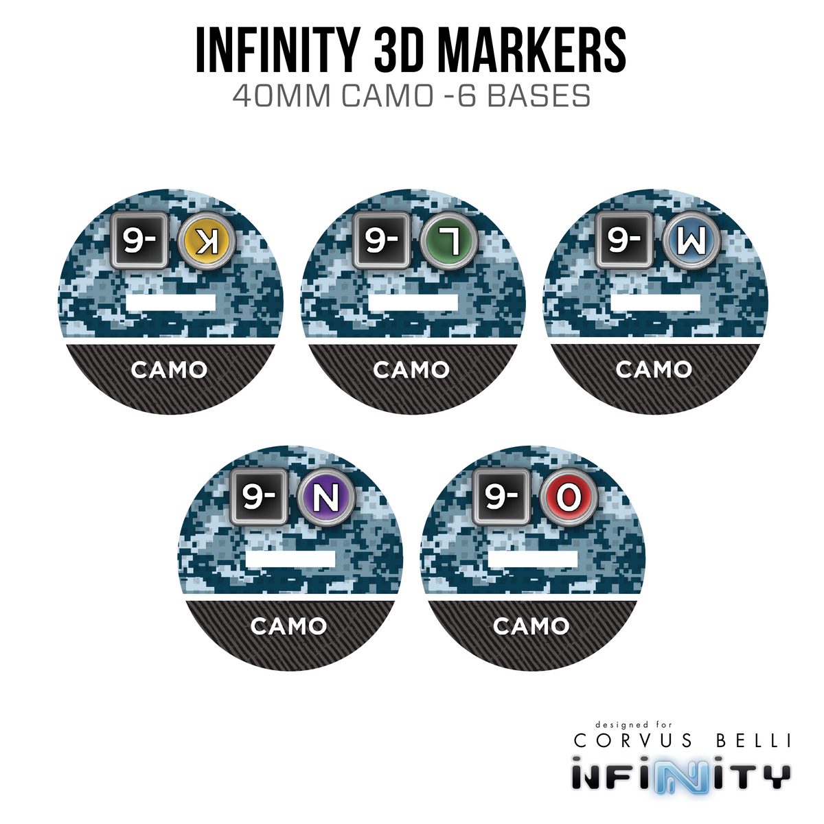Marcadores Infinity 3D: anatemáticos (40 mm Camo -6)
