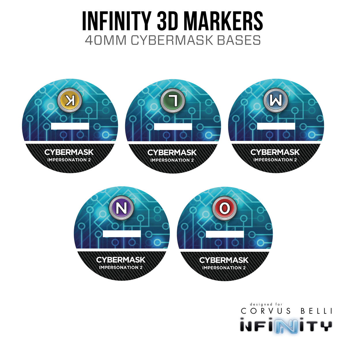 Marcadores 3D Infinity: Cyberghosts (Cibermáscara de 25 mm)