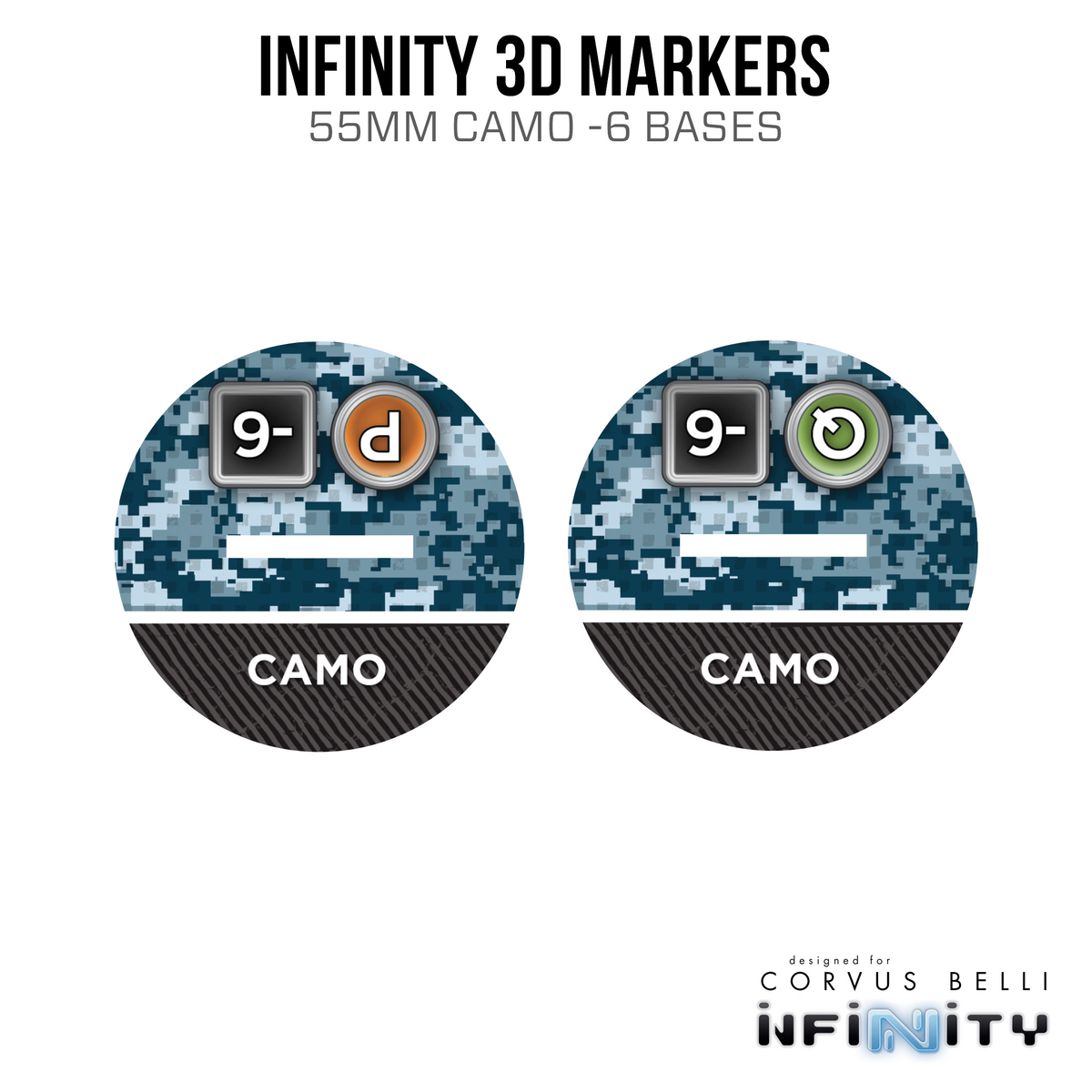Infinity 3D Markers: Cutter (55mm Camo -6)