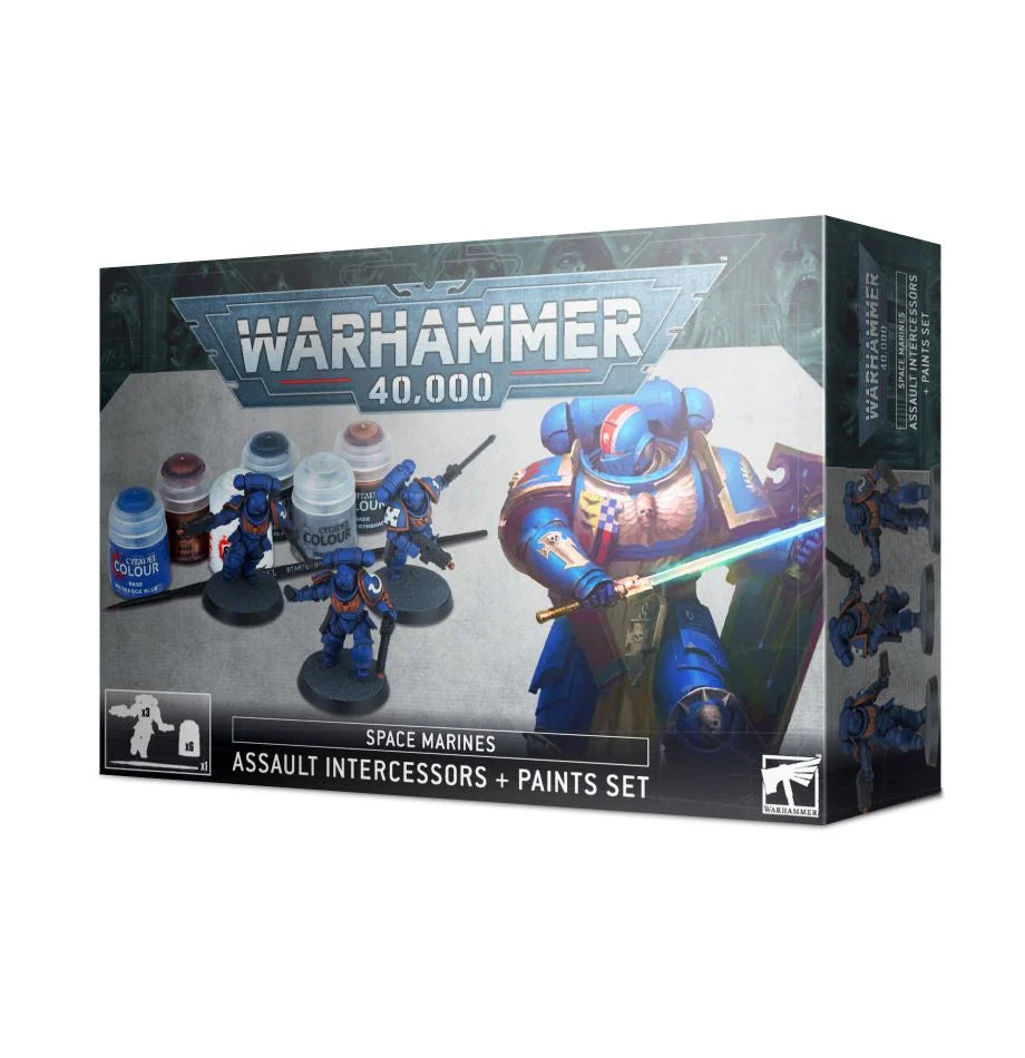 Warhammer 40K: Space Marines - Assault Intercessors + Paint Set