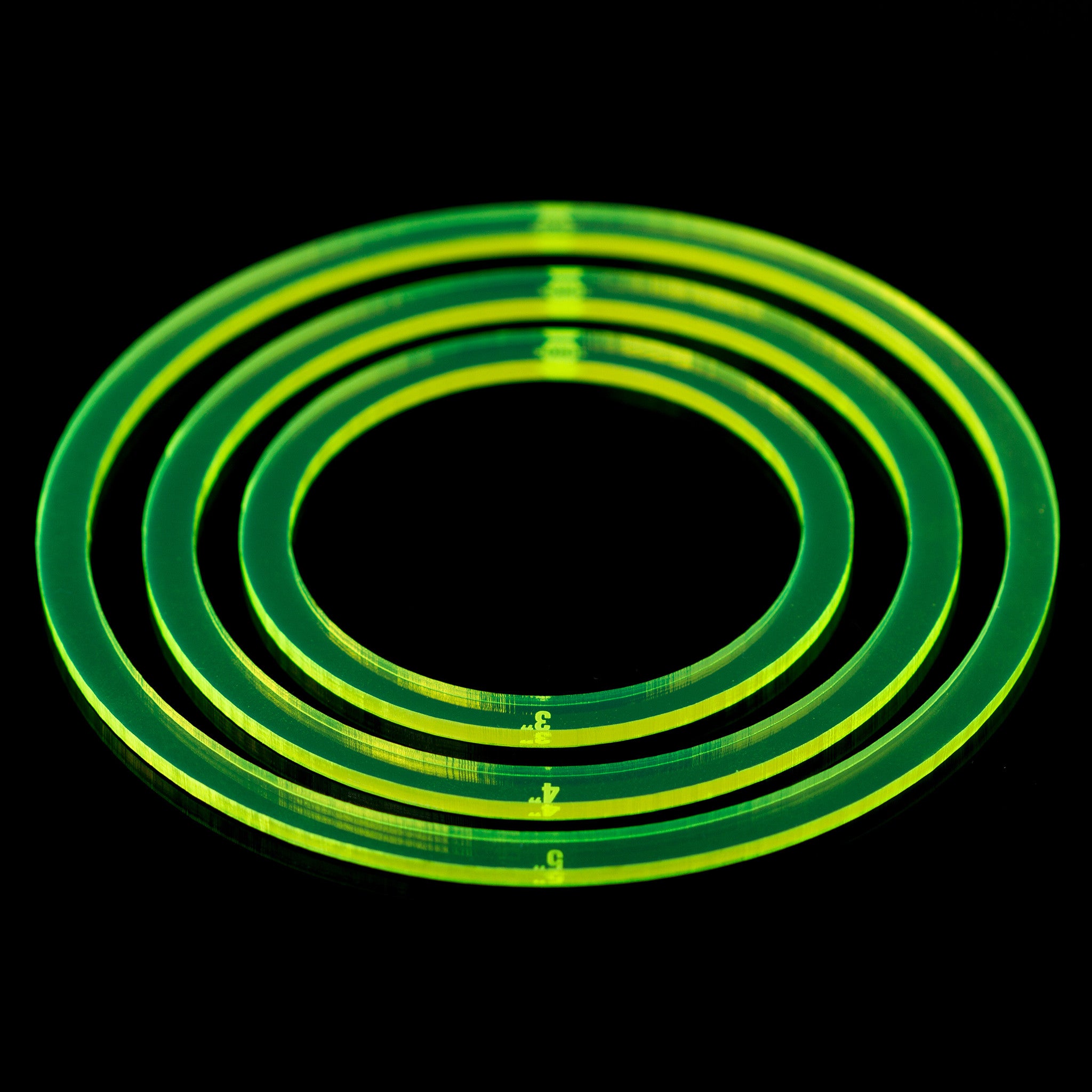 Warmachine Hordes Blast Rings 3mm Acrylic 3
