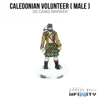 Infinity 3D Markers: Caledonian Volunteer, Male (25mm Camo)