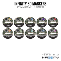 Marcadores Infinity 3D: Cazadores (25 mm Camo -3)