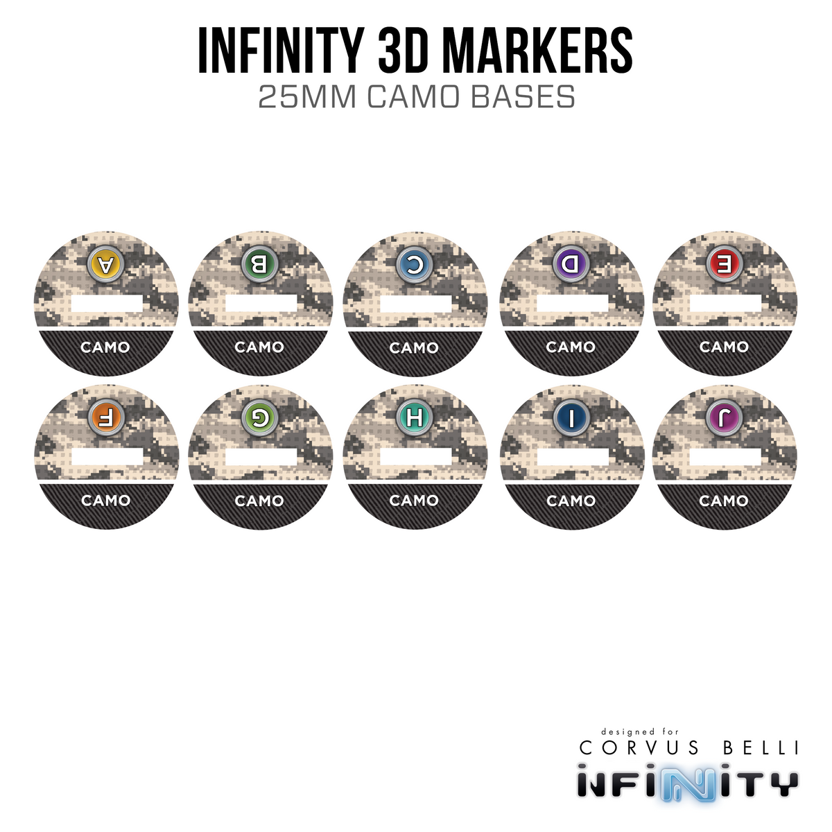 Marcadores Infinity 3D: Rokots, macho (camuflaje de 25 mm)
