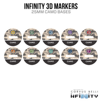 Infinity 3D Markers: Helots (25mm Camo -3, Decoy -1)