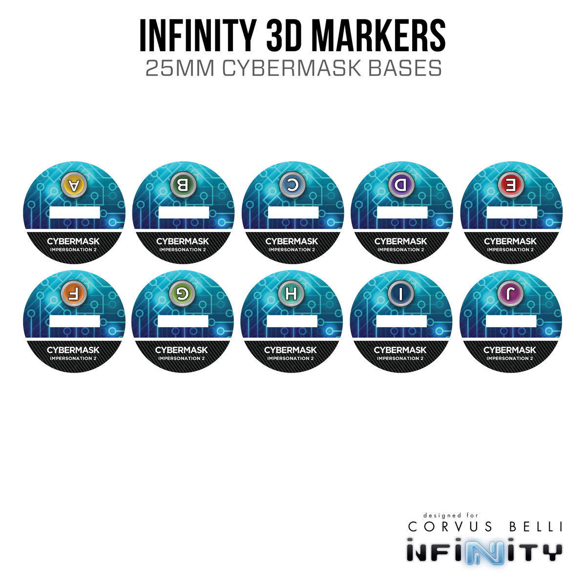 Infinity 3D Markers: Zulu Cobra (25mm Camo -3, Cybermask)