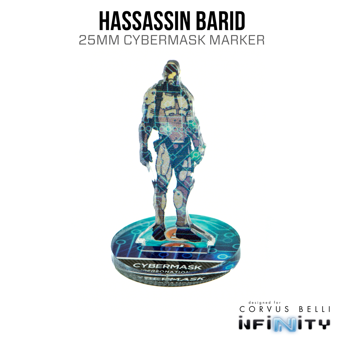 Marcadores 3D Infinity: Hassassin Barid (Cibermáscara de 25 mm)
