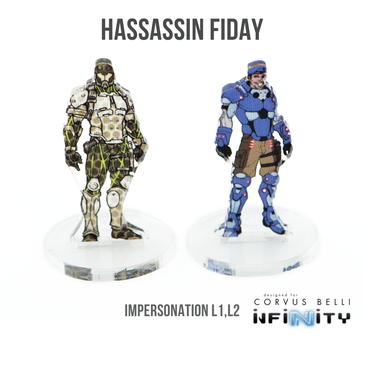 Infinity 3D Markers: Hassassin Fiday (2x 25mm Impersonation)
