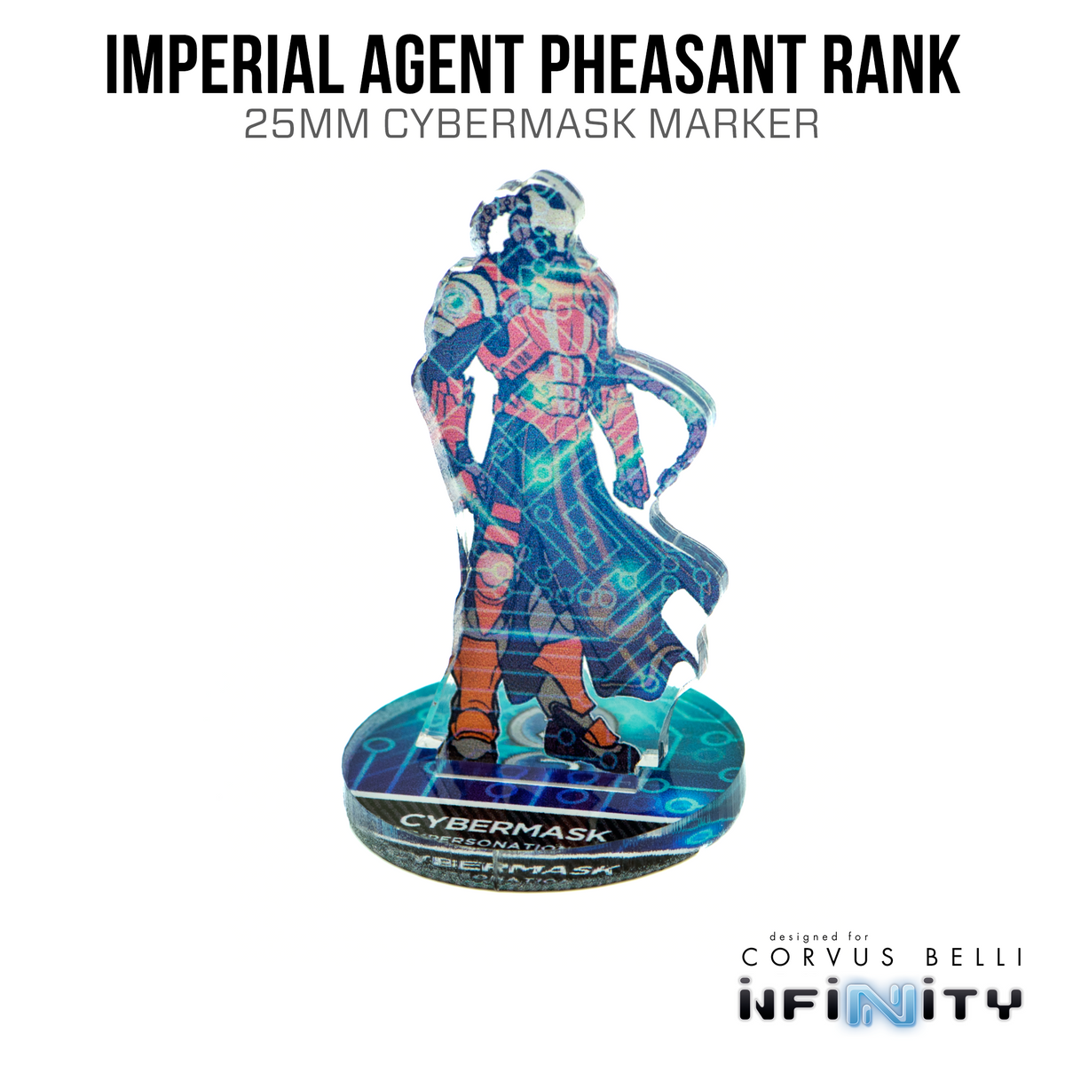 Infinity 3D Markers: Imperial Agent Pheasant Rank (25mm Cybermask)