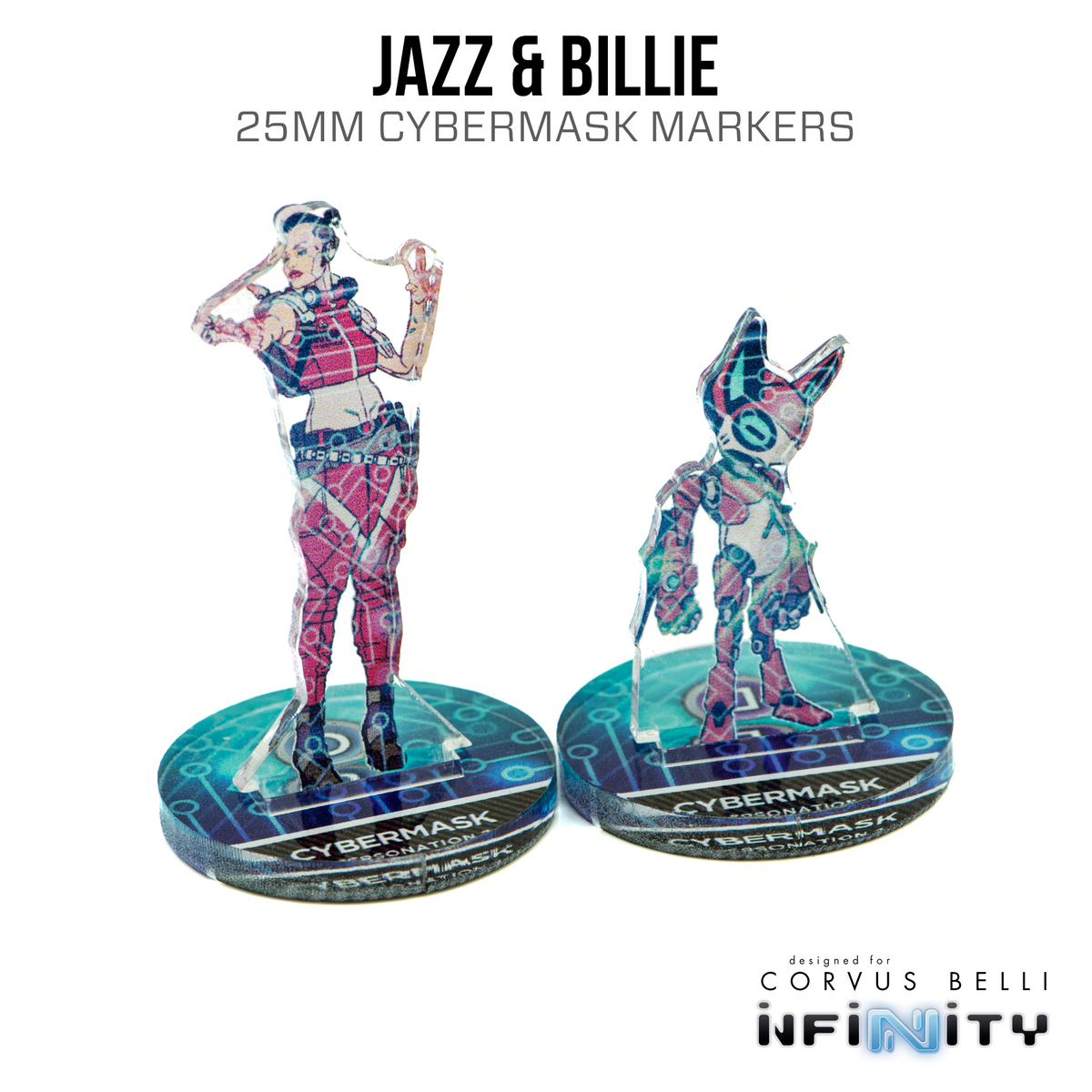 Infinity 3D Markers: Jazz & Billie (2x 25mm Cybermask)