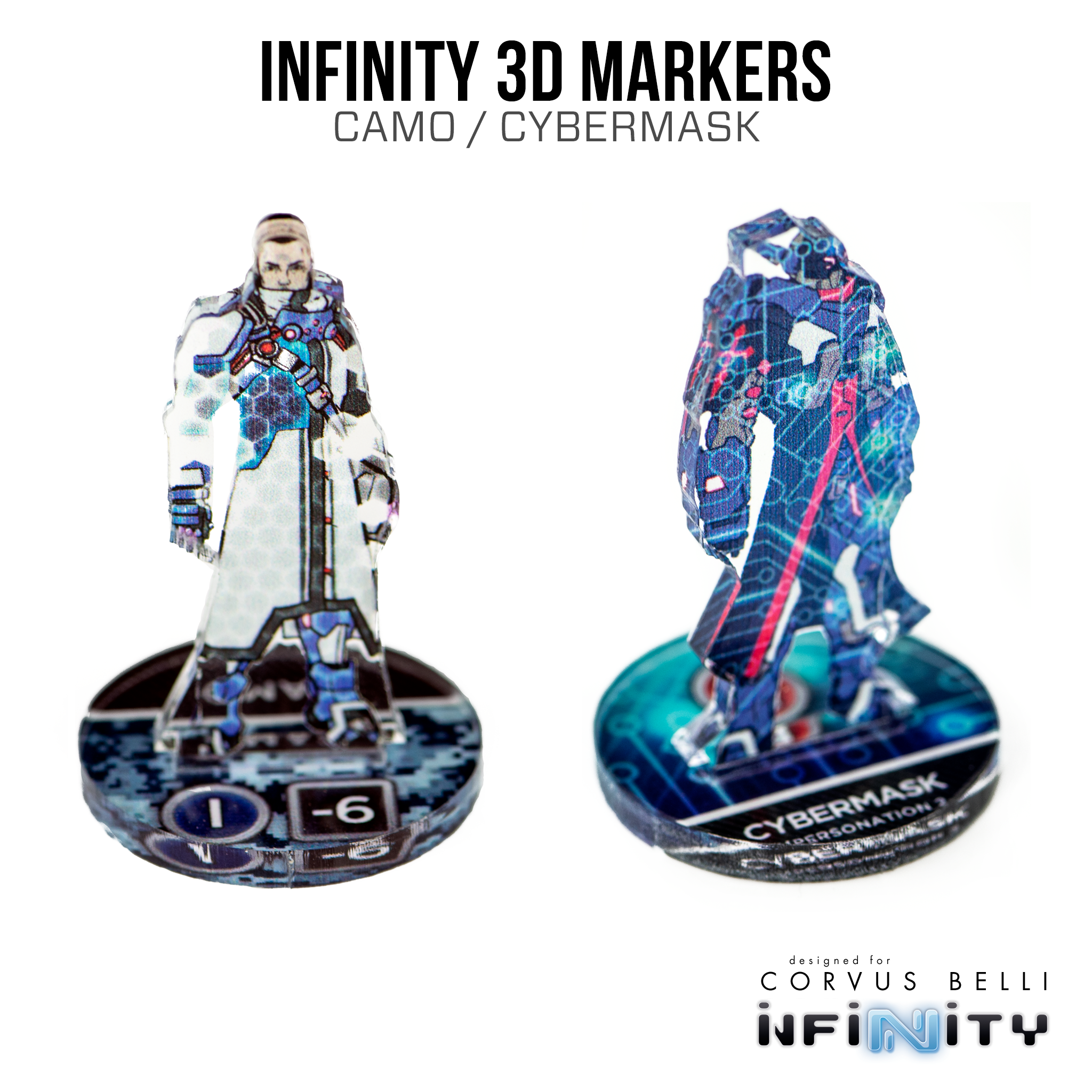 Infinity the Game 3D Camo TO Impersonation Cybermask Markers – Warsenal