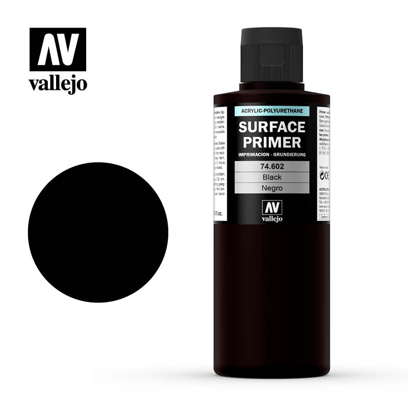 Vallejo Model Color: Imprimación de Superficies Negra 200ml